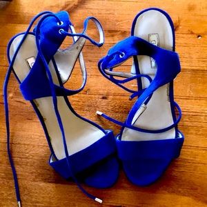 Blue Guess shoes size 7.5 strappy stilettos